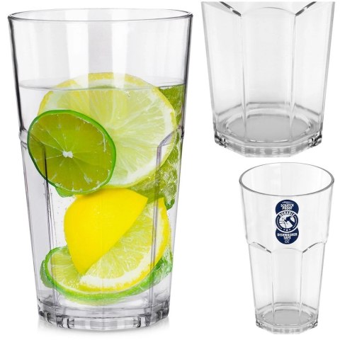 Szklanka na Napoje Akrylowa 370 ml VILDE Wysoka Nietłukąca do Zmywarki