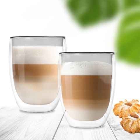 Szklanki Termiczne Latte Zestaw 2 szt. 370 ml ORION Podwójna Ścianka
