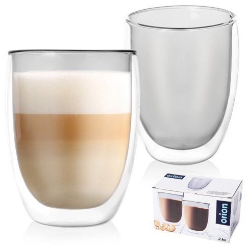 Szklanki Termiczne Latte Zestaw 2 szt. 370 ml ORION Podwójna Ścianka