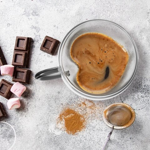 Szklanki Termiczne Zestaw 2 szt. 280 ml ORION Podwójna Ścianka Serce