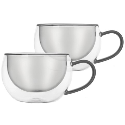 Szklanki Termiczne Zestaw 2 szt. 300 ml ORION Podwójna Ścianka z Uchwytem