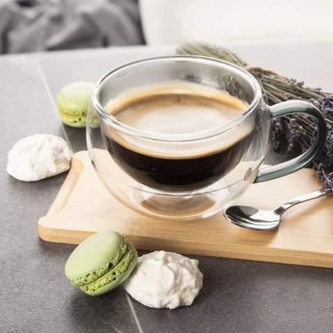 Szklanki Termiczne Zestaw 2 szt. 300 ml ORION Podwójna Ścianka z Uchwytem