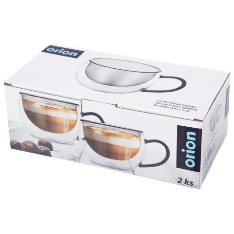 Szklanki Termiczne Zestaw 2 szt. 300 ml ORION Podwójna Ścianka z Uchwytem