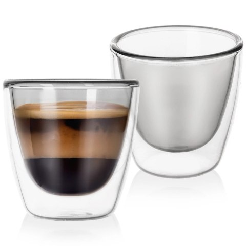 Szklanki Termiczne z Podwójną Ścianką do Kawy Espresso ORION 90 ml 2 szt.