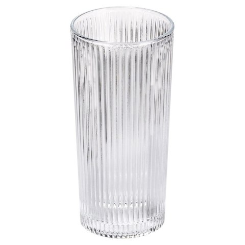 Szklanki Wysokie Zestaw 6 szt. 320 ml VILDE Ryflowane Szkło do Zmywarki