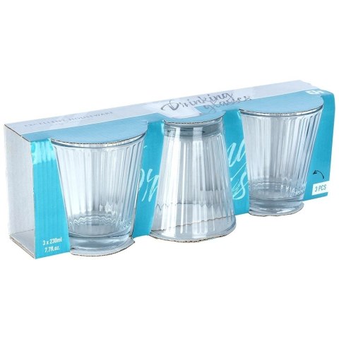 Szklanki Zestaw 3 szt. 220 ml EXCELLENT HOUSEWARE Szklane Zdobione