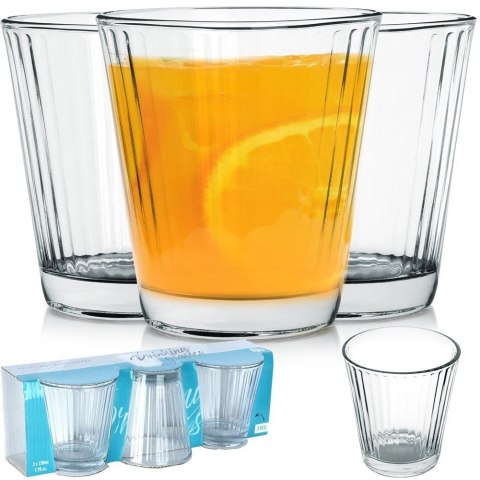 Szklanki Zestaw 3 szt. 220 ml EXCELLENT HOUSEWARE Szklane Zdobione