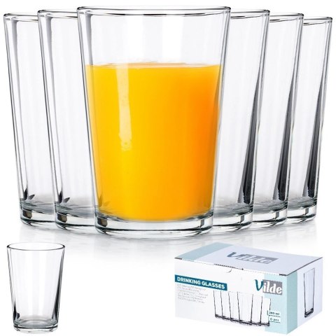 Szklanki Zestaw 6 szt. 200 ml VILDE Grube Szkło do Zmywarki/Mikrofali
