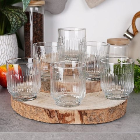 Szklanki Zestaw 6 szt. 300 ml ORION do Whisky Zdobione do Zmywarki