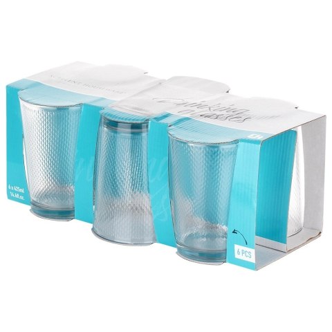 Szklanki Zestaw 6 szt. 425 ml EXCELLENT HOUSEWARE Grube Zdobione