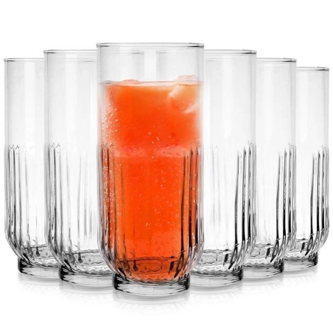 Szklanki do Napojów Soku Wody Wysokie 380 ml Zestaw 6 szt. ORION