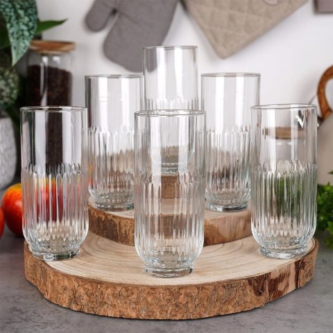 Szklanki do Napojów Soku Wody Wysokie 380 ml Zestaw 6 szt. ORION