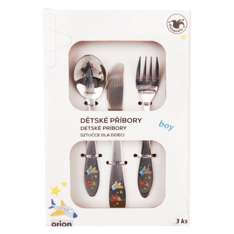 Sztućce dla Dzieci Stalowe Samolot 3 el.