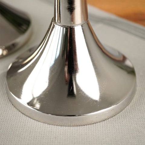 Świecznik Stojak na Długą Świeczkę Aluminiowy Srebrny ORION 30,5 cm