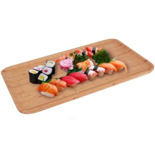 Taca do Serwowania Bambusowa Prostokątna Talerz Ozdobny ORION 44 x 25 cm