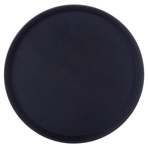 Taca do Serwowania Kelnerska Antypoślizgowa Czarna Okrągła VILDE 35 cm