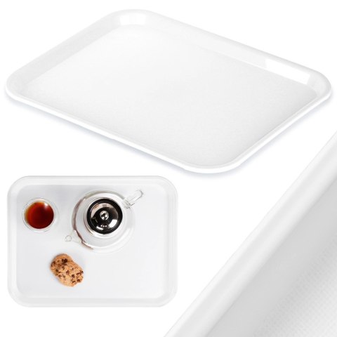 Taca do Serwowania Plastikowa Antypoślizgowa 45,5 x 35,5 cm ORION Biała