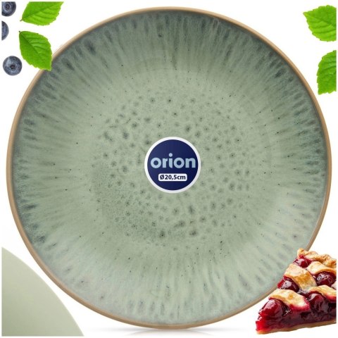 Talerz Deserowy Ceramiczny Zielony GLAZE 20,5 cm ORION Szkliwiony