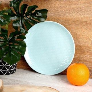 Talerz Deserowy Ceramiczny Zielony RELIEF 21 cm ORION Pastelowy
