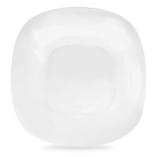 Talerz Deserowy Szklany Biały LUNA Kwadratowy 20 cm ORION Zmywarka