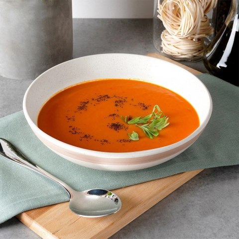 Talerz Obiadowy Głęboki Kamionka Beżowa 900 ml NAVA ARTHENA Zmywarka