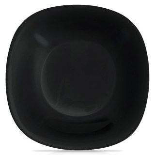 Talerz Obiadowy Głęboki Szkło Czarne LUNA Kwadratowy 650 ml ORION