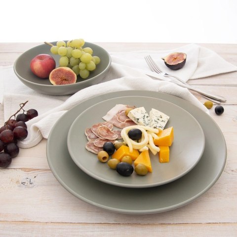 Talerz Obiadowy Płytki Ceramiczny Zielony Matowy 27 cm ORION