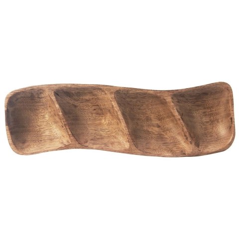 Talerz Taca Drewniany Dzielony ORION 35 x 11 cm Mango Ręcznie Robiony