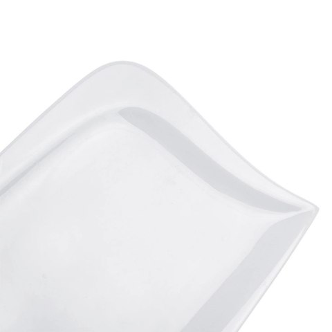 Talerz do Serwowania Podawania Porcelanowy Biały Ozdobny ORION 28x18 cm