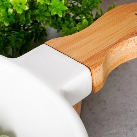 Talerz do Serwowania Porcelanowy Głęboki 850 ml Uchwyt NAVA Elegancki