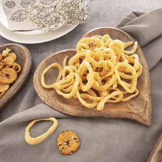 Talerz na Przekąski Drewno MANGO Serce 25 x 25 cm ORION Ręcznie Robiony