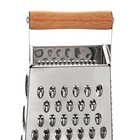 Tarka Kuchenna 4-Stronna Stalowa Ostra ORION 22 cm Uchwyt Bambus