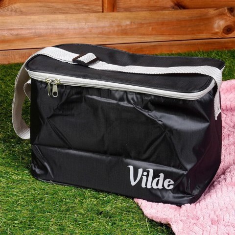 Torba Termiczna Czarna 10 L VILDE Plażowa Poliestrowa Regulowany Pasek