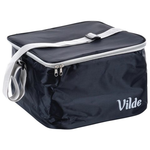 Torba Termiczna Czarna 18 L VILDE Plażowa Poliestrowa Regulowany Pasek