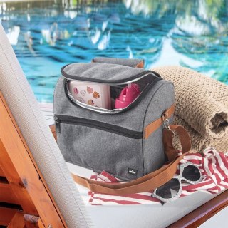 Torba Termiczna Plażowa na Lunch Jedzenie Śniadaniowa Szara ORION 5,5 L