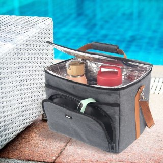 Torba Termiczna Szara 11 L ORION Regulowany Pasek do Żywności Napojów