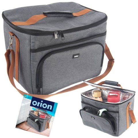 Torba Termiczna Szara 11 L ORION Regulowany Pasek do Żywności Napojów
