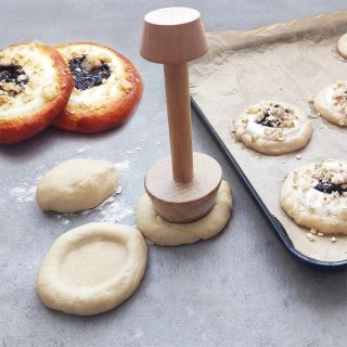 Ubijak do Tartaletek Drewniany Dwustronny ORION 4, 5,5 cm do Ciasta Tart