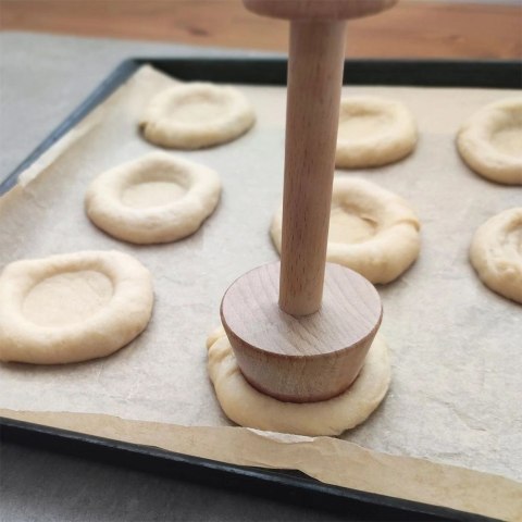 Ubijak do Tartaletek Drewniany Dwustronny ORION 4, 5,5 cm do Ciasta Tart