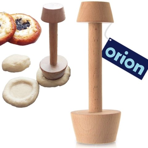Ubijak do Tartaletek Drewniany Dwustronny ORION 4, 5,5 cm do Ciasta Tart