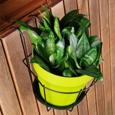 Uchwyt Balkonowy na Doniczkę Metalowy 29 x 22 cm VILDE do Balustrad 5 cm