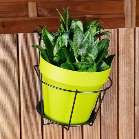 Uchwyt Balkonowy na Doniczkę Metalowy 29 x 22 cm VILDE do Balustrad 5 cm