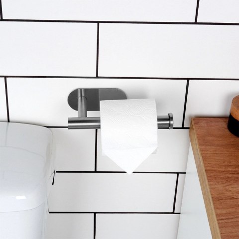 Uchwyt na Papier Toaletowy Stal Nierdzewna VILDE Montaż Taśma 16,5 x 7.7 cm