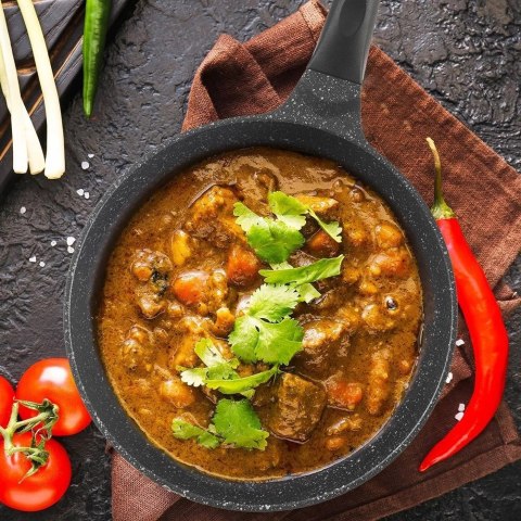 Uniwersalna Patelnia do Smażenia Granitowa Głęboka Gaz Indukcja ORION 24 cm