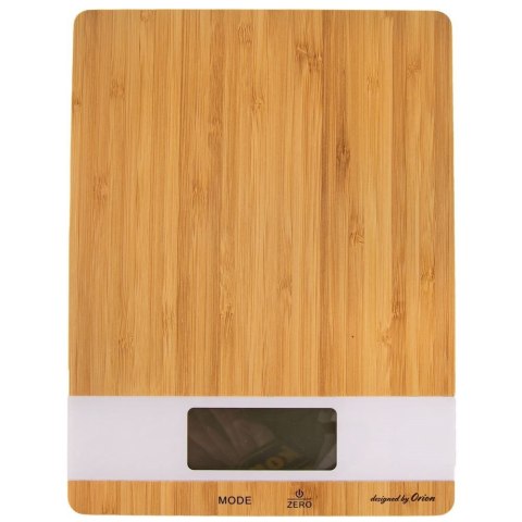 Waga Kuchenna Bambusowa Cyfrowa 5 kg ORION Funkcja Tary 23 x 17 cm