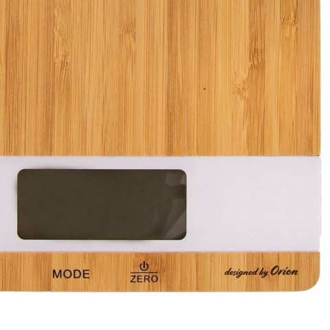 Waga Kuchenna Bambusowa Cyfrowa 5 kg ORION Funkcja Tary 23 x 17 cm