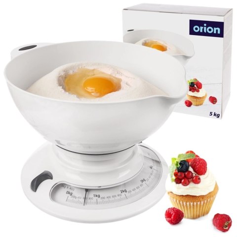 Waga Kuchenna Mechaniczna ze Zdejmowaną Misą Podziałką Solidna ORION 5 kg