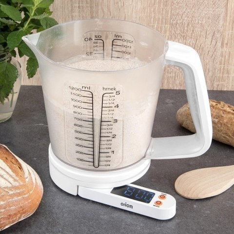 Waga Kuchenna z Miarką Cyfrowa 5 kg ORION Tary 1,2 L Tworzywo