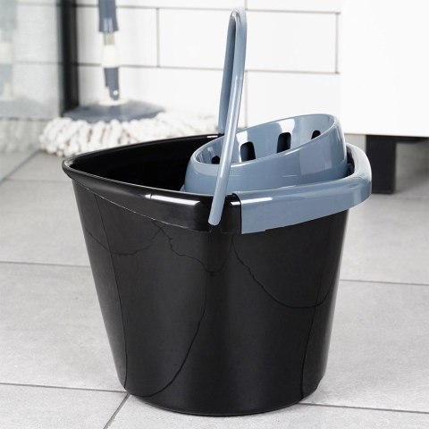 Wiadro do Mopa z Wyciskaczem 10 L VILDE Poręczny Uchwyt 33 x 30,5 cm