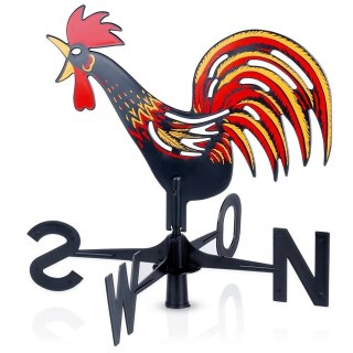 Wiatrowskaz Róża Wiatrów Kogut Pogodowy Ozdobny Precyzyjny VILDE 40 x 40 cm
